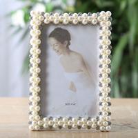 Silver Diamond Pearl Photo Frame Suitable for Desktop Display is Mother's Day Valentine's Day Wedding Decoration Gift