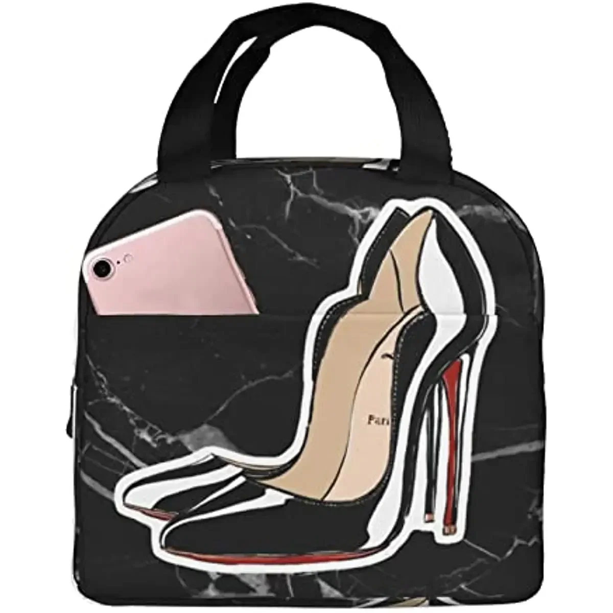 High-Heels-Lunch-Bags, Insulated Lunch Box Picnic Bag Lunch Cooler Tote Bag for Woman Man Boy Girl Office Work School