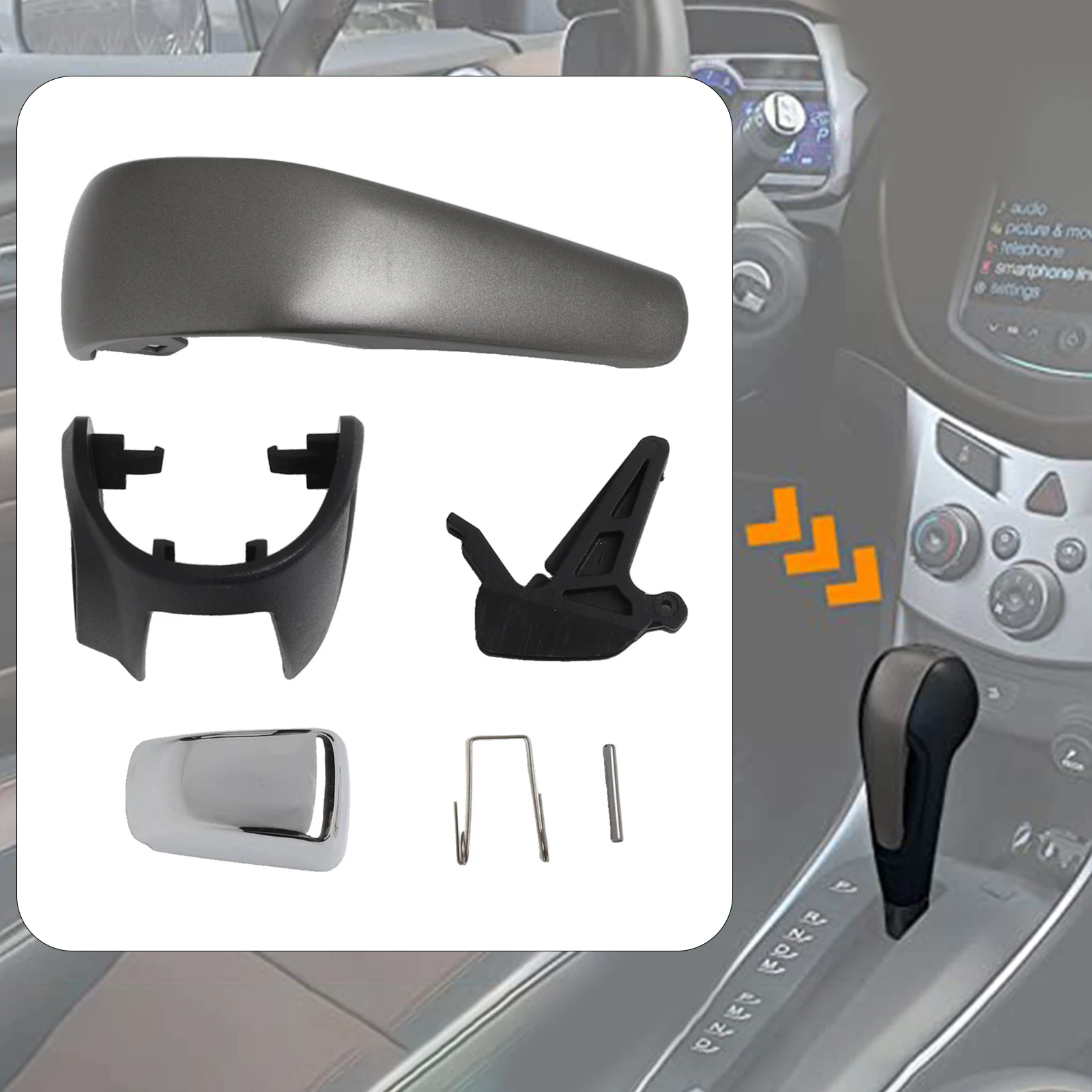 

Комплект ручек переключения передач, совместимый с Chevrolet, Sonic 2012 2016, для Trax, стильная серебряная отделка для современного обновления интерьера