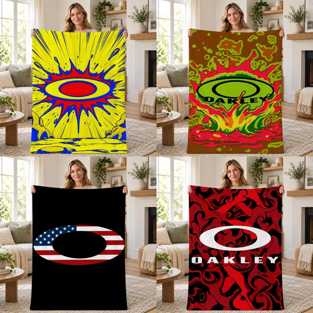 Brand Sporty Eyewear Oakley Throw Soft Warm Flannel Throw Blanket for Sofa Bed Office Home Holiday Gift All Season