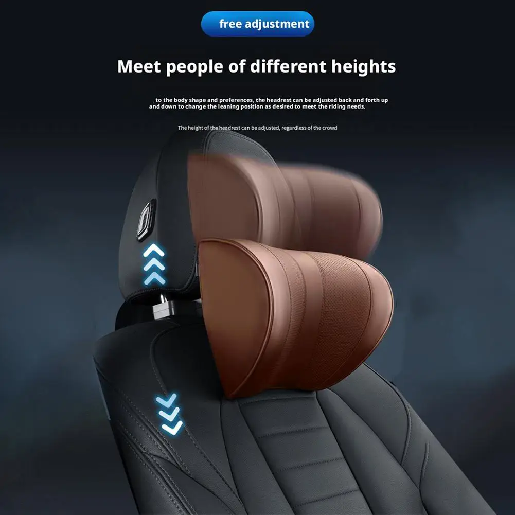 

Car Neck Pillow For Car Driving Leather Car Seat Headrest Pillow Car Neck Support Rest For Car Pillow Travel Seat Neck Pill R4B6