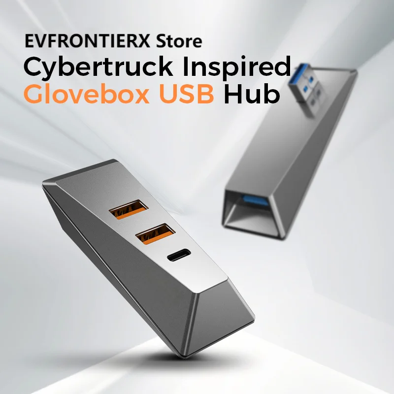 Docking Station For Tesla Model 3/Y/3 Highland/Y Juniper 21+ Glovebox USB Hub 4 Ports Expansion USB 3.0 Data Transfer & Charging