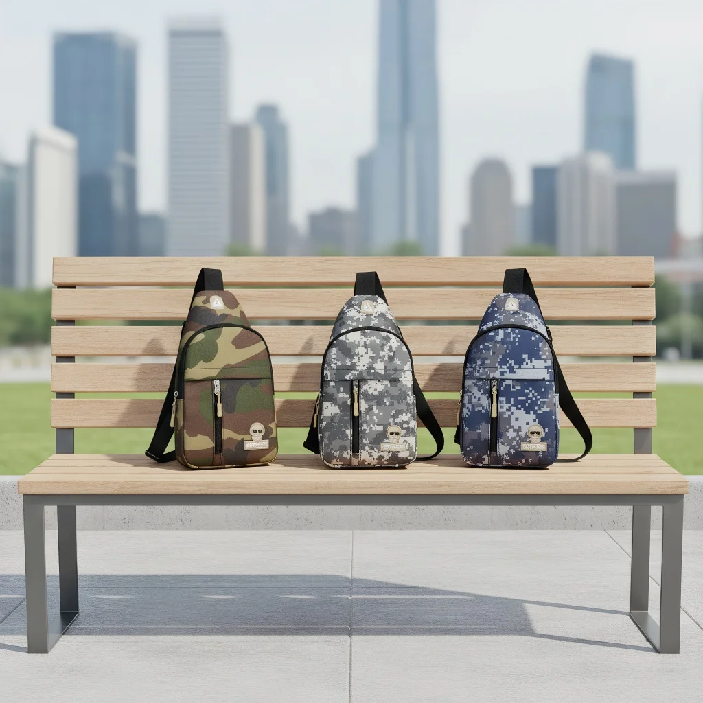 

​ ​ Мужская регулируемая нагрудная сумка - сумка через плечо Оксфорд для альпинизма и велоспорта на открытом воздухе ​ ​