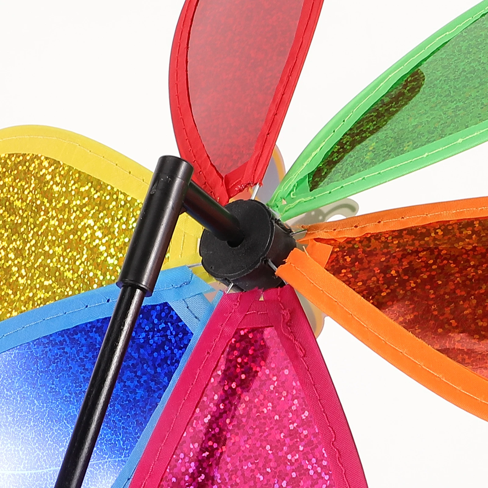 

4pcs Windmill Decoration Colorful Plastic Rainbow Outdoor Garden Lawn Party Scene Adornment Decorative Pinwheel