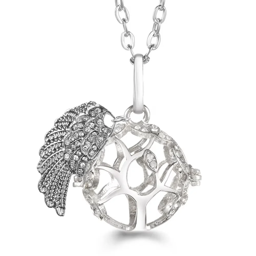 Mexico Chime Caller Angel Wings Aromatherapy Diffuser Pendant Pregnant Bola Prenatal Education Necklace Perfume Lockets Jewelry