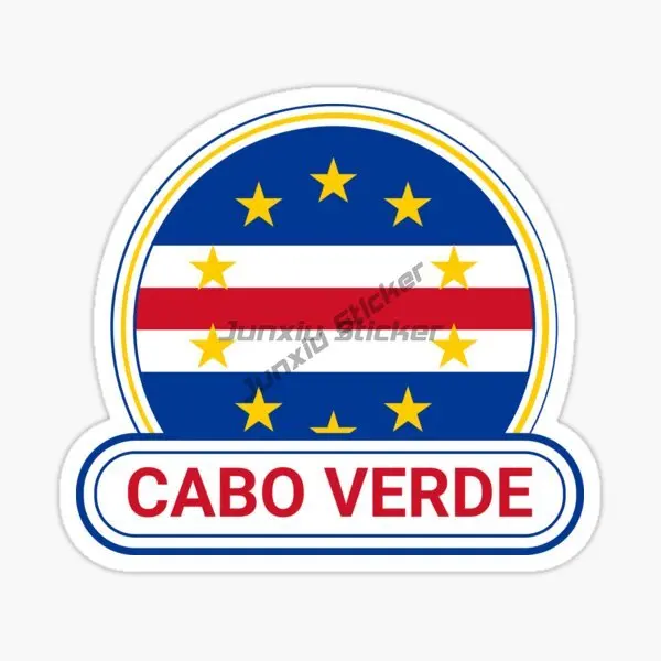 

Cape Verde Republic Flag Car Stickers Laptop Self-adhesive Decorative Decals