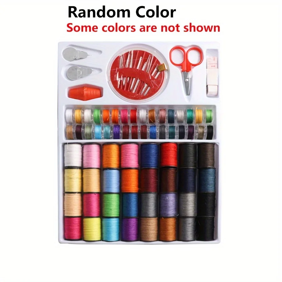 64 Colors Bobbins Thread Sewing Kit Household DIY Hand Sewing Thread Set Sewing Machine Accessory Reusable Spool Threads JXB