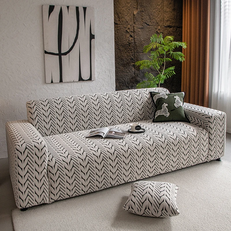 1pc Sofa Cover Thicken Non-slip Jacquard Sofa Couch Cover Universal Dustproof Sofa Slipcover Home Decor 1/2/3/4/5 Seater