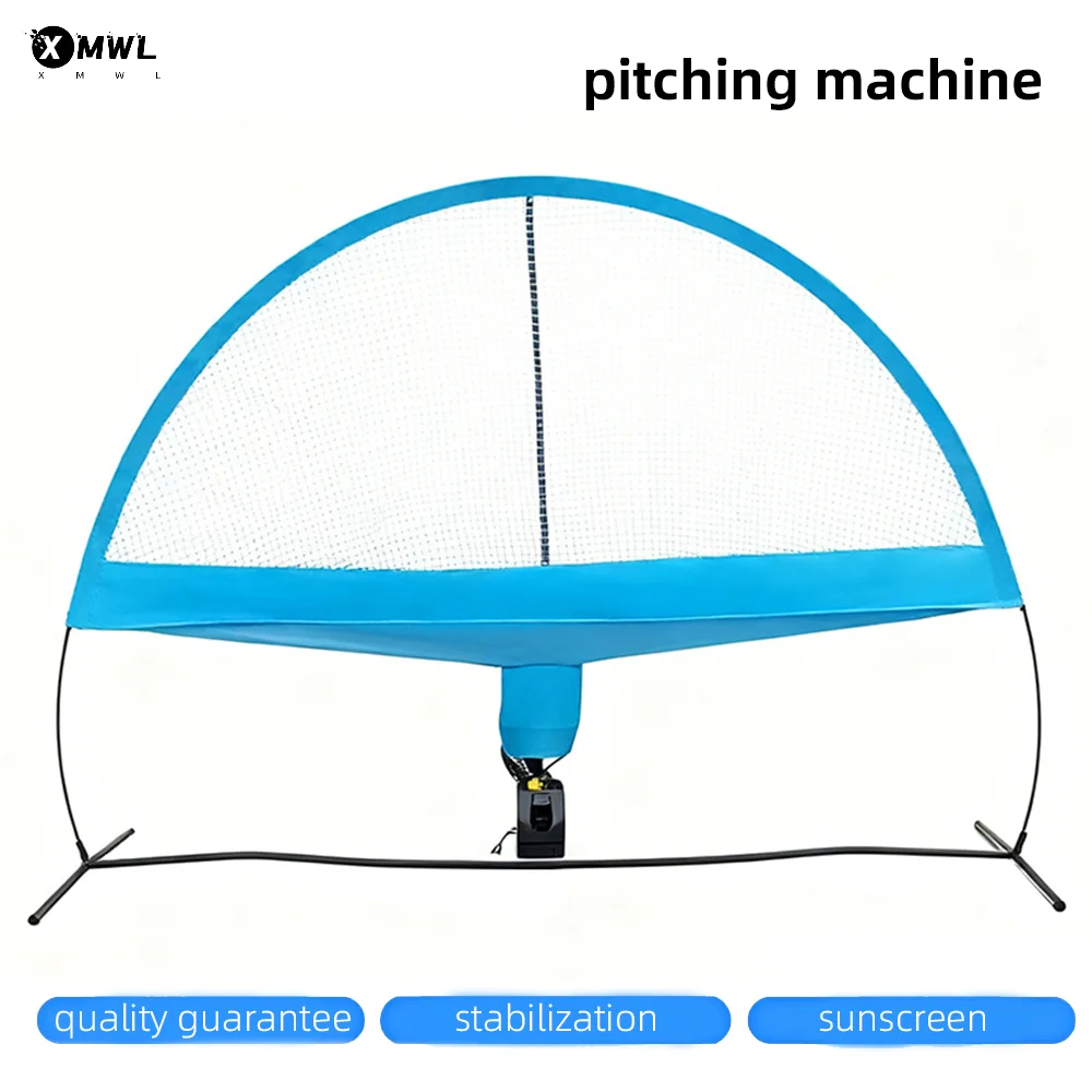 

Портативная машина для отработки ударов в теннисе и пиклболе с сеткой для приема мячей, устройство для самостоятельной тренировки с функцией запуска мячей