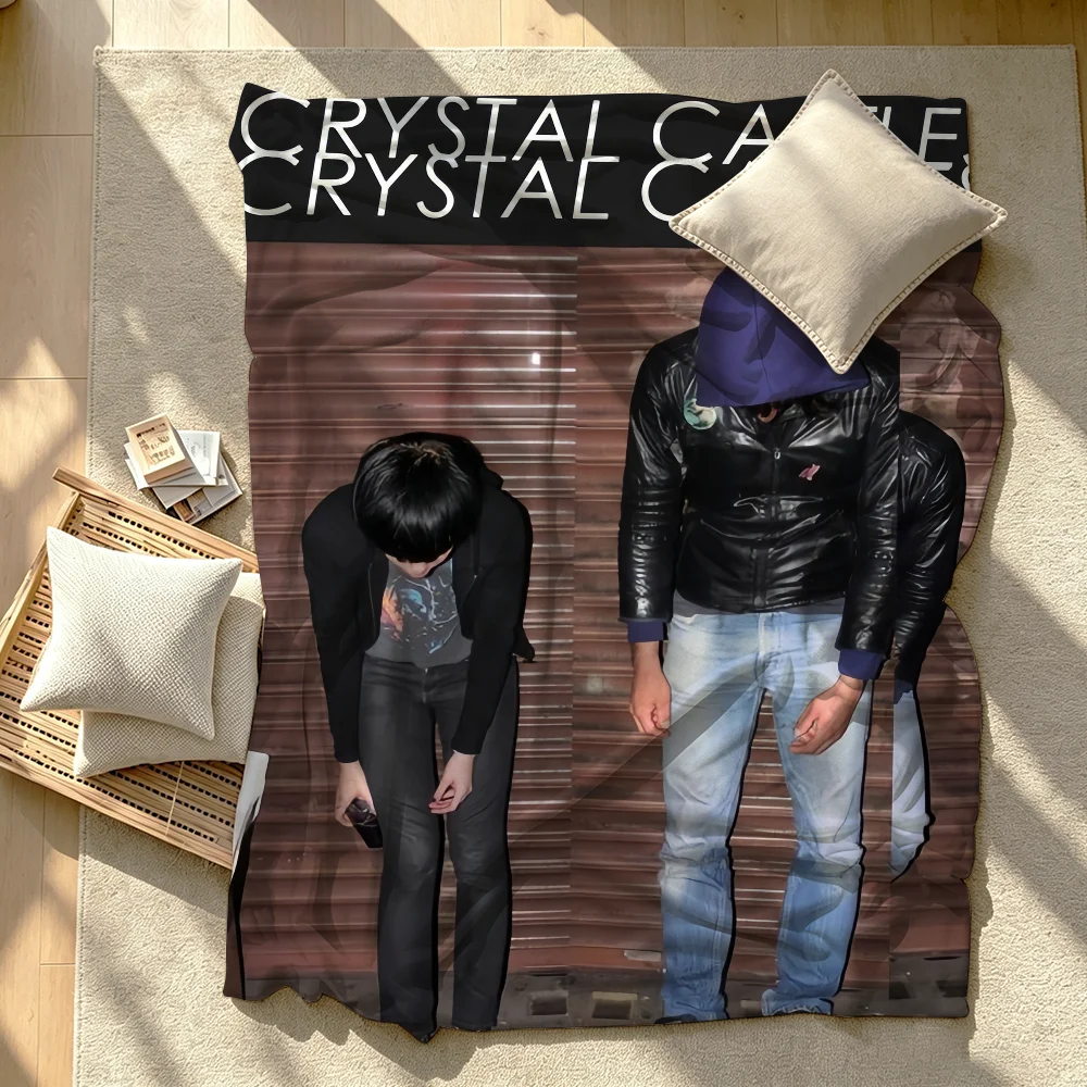 Band Crystal Castles Blanket Soft Warm And Thick Perfect For Bedroom Living Room Bed Sofa Camping Picnic Office Gift