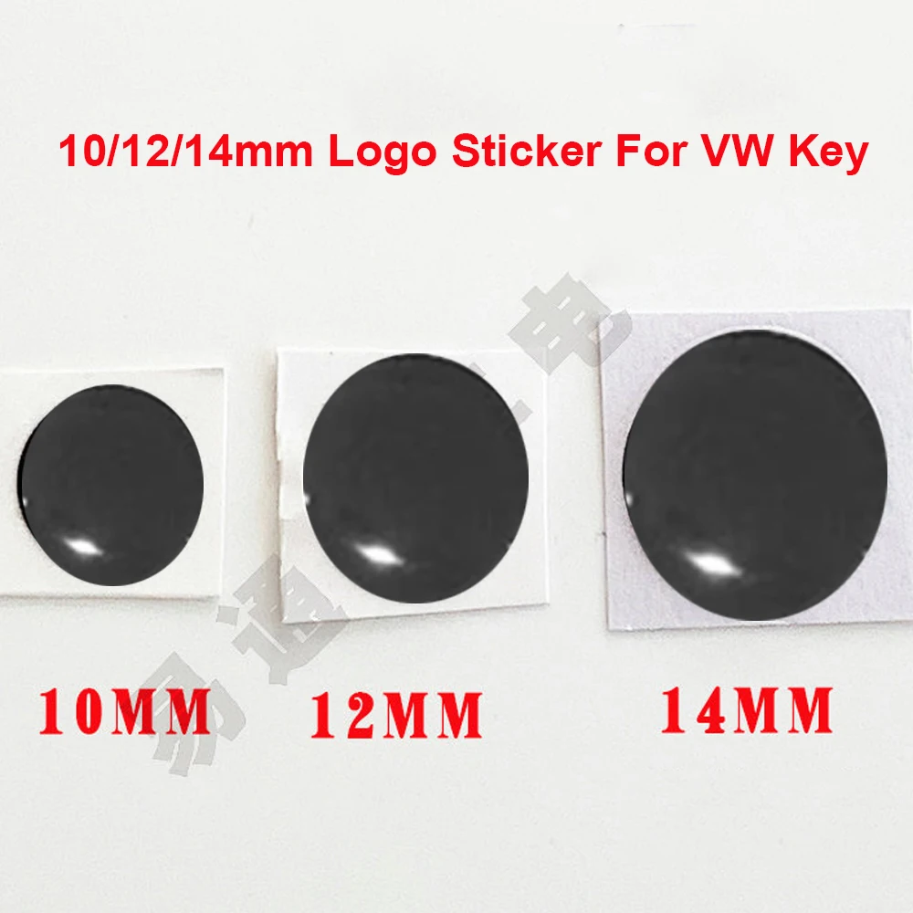 2PCS/LOT 10/12/14mm Crystal Car Key Sticker Logo For VW Folding Flip Remote Key Logo DIY Key Emblem