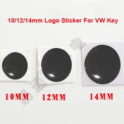 2 adet/grup 10/12/14mm kristal araba anahtarı Sticker Logo VW için katlanır kapak uzaktan anahtar logosu DIY anahtar amblem