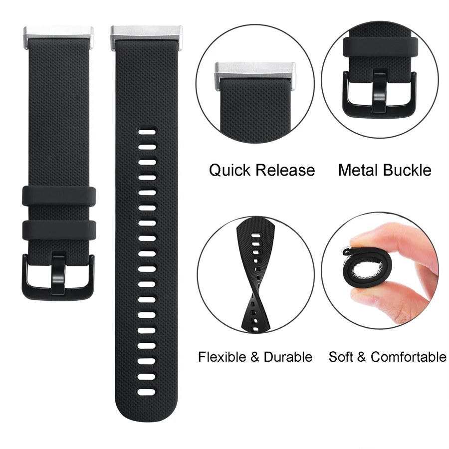 Silicone Watch Band for Fitbit Versa 3 And Sense Strap Wristband Replacement Strap for Fitbit Sense Loop Correa Accessories