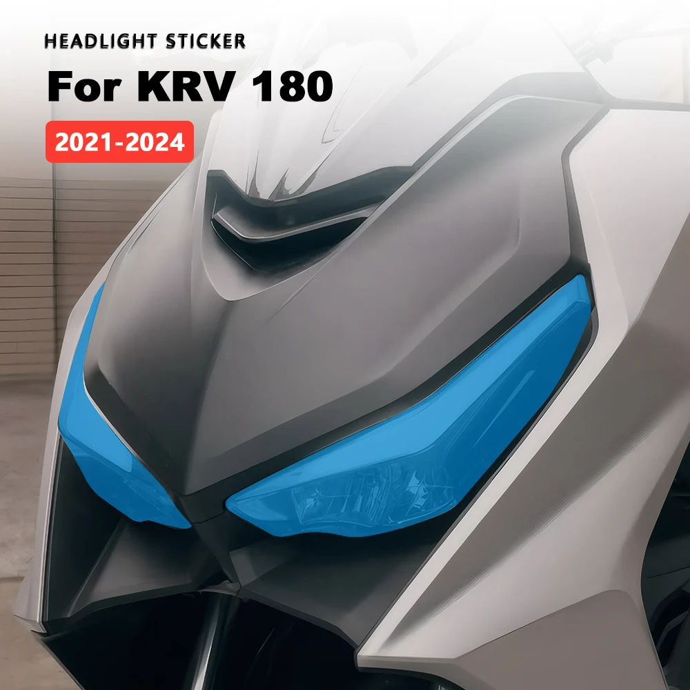 

Clear Motorcycle Headlight Stickers For Kymco KRV180 KRV 180 2021-2024 Modified Accessories Protective Headlamp Colorful Decals