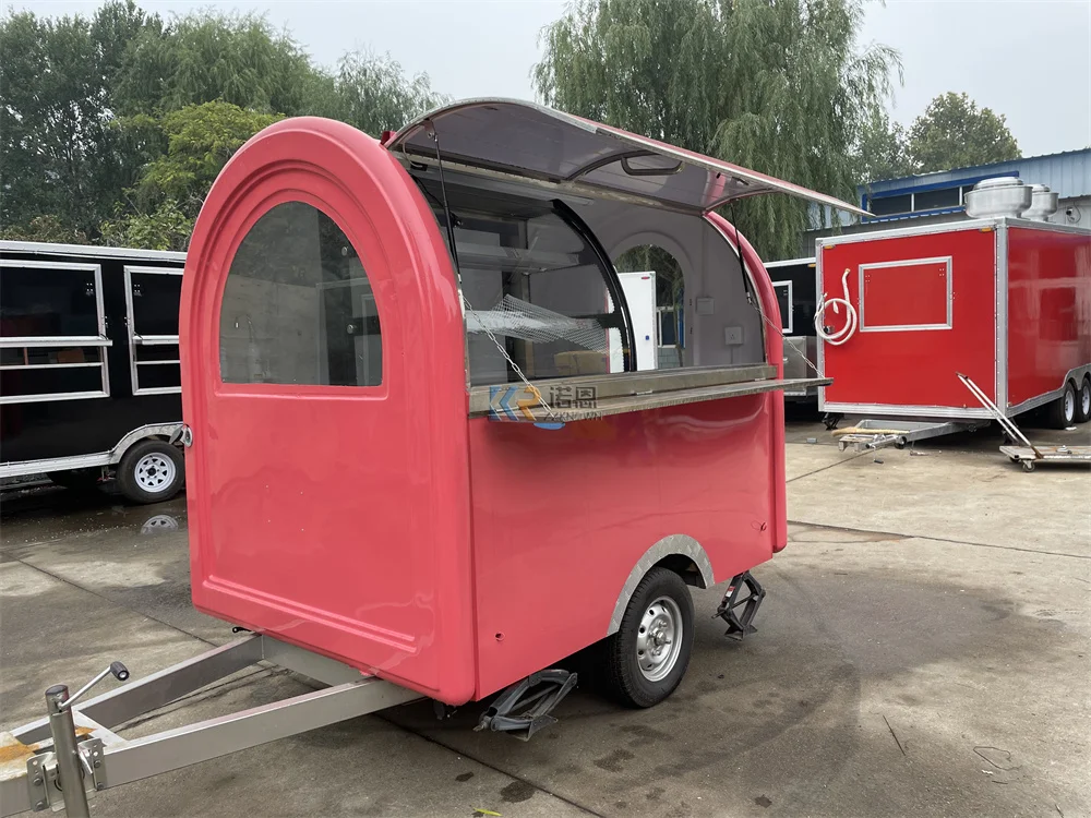 Custom Food Truck Mobile Kitchen Fully Equipments Coffee Ice Cream Kiosk Concession Fast Food Truck Trailer