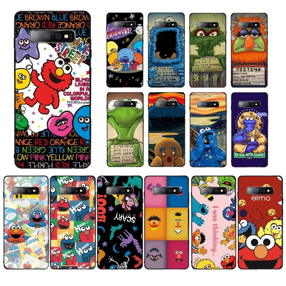 Sesames Cookie Elmo Phone Case For Samsung S 9 10 20 21 22 23 30 23plus lite Ultra FE S10lite Fundas