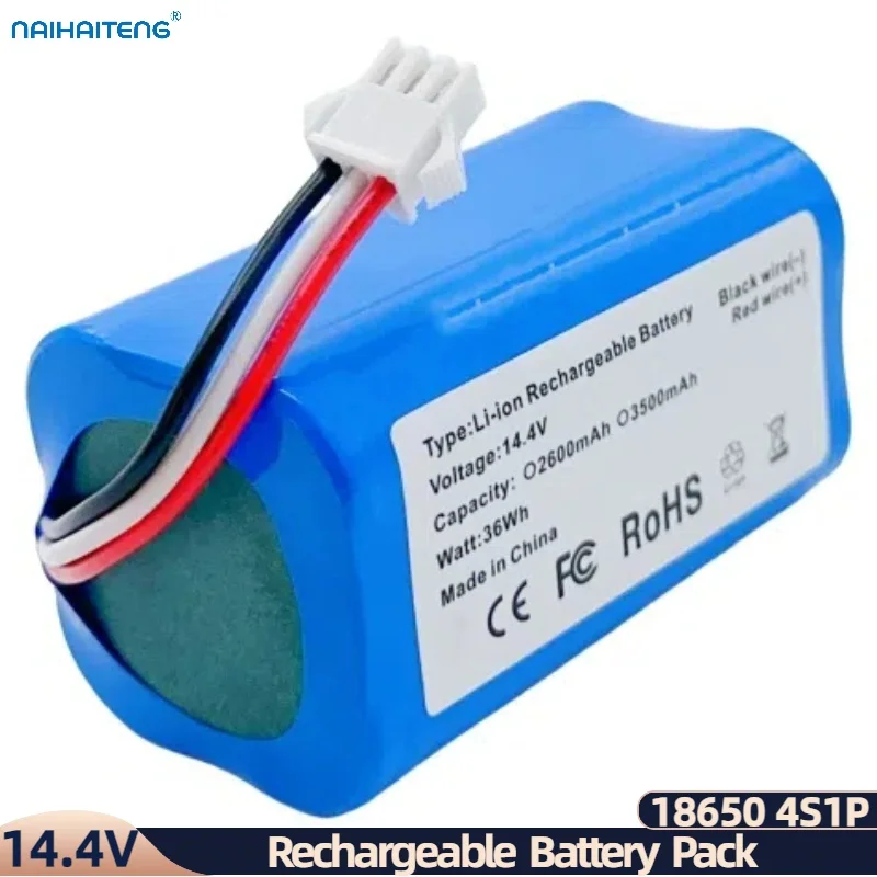 14.4V 14.8V 2600mAh 3500mAh For Ropo Glass 2 Robot Vacuum Cleaners Spare Cylindrical Rechargeable Li-ion Battery Pack Wholesale