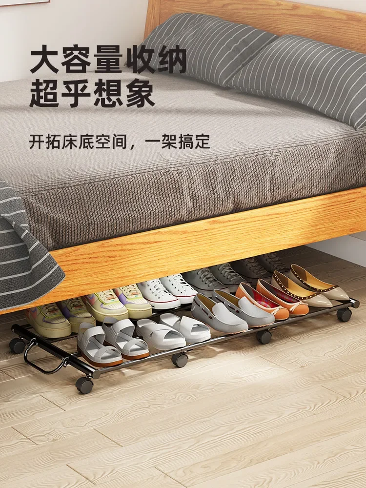 Under the bed storage box, drawer type luggage rack, flat with pulley, under the bed shoe storage artifact storage box