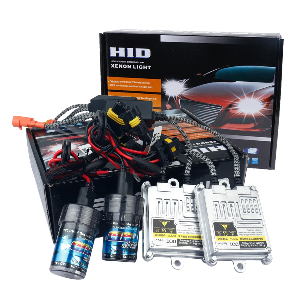 

Xenon H7 55W AC Slim Ballast HID Xenon Headlight Bulb Kit 12V H1 H3 H11 9005 hb4 h4 Bi-Xenon 4300k 6000k Replace HID Xenon Lamp