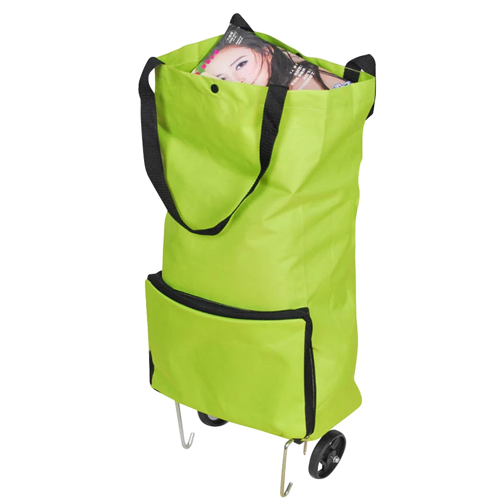 Trolley Bag Shopping Grocery Cart with Wheels Reusable Shopping Bag Eco-friendly Shopping Cart Folding Grocery Cart