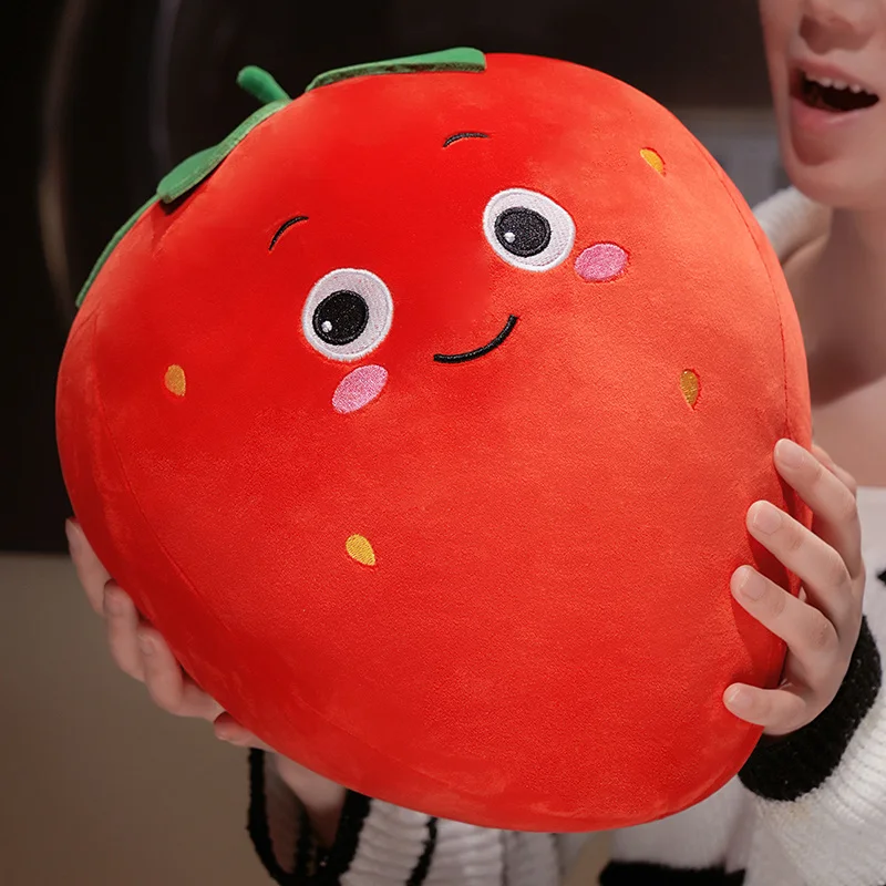 Juguete de peluche de frutas Super Kawaii, muñeco de peluche de manzana, fresa, sandía, naranja, aguacate, almohada suave, regalo de cumpleaños de 10-30cm ﻿