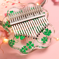 Acrylic Kalimba Thumb Piano, Cute Crystal Keyboard, Musical Instrument, Finger Piano, Mini Instruments, Nice Gifts, 17, 21 Keys