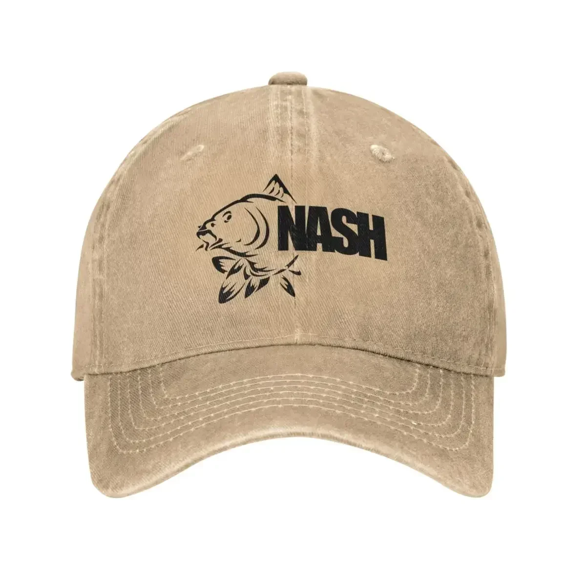 New Nash Fishing Logo Unisex Baseball Cap Carp Fish Tackle Angling Distressed Denim Hats  Vintage Outdoor Summer Gift Sun