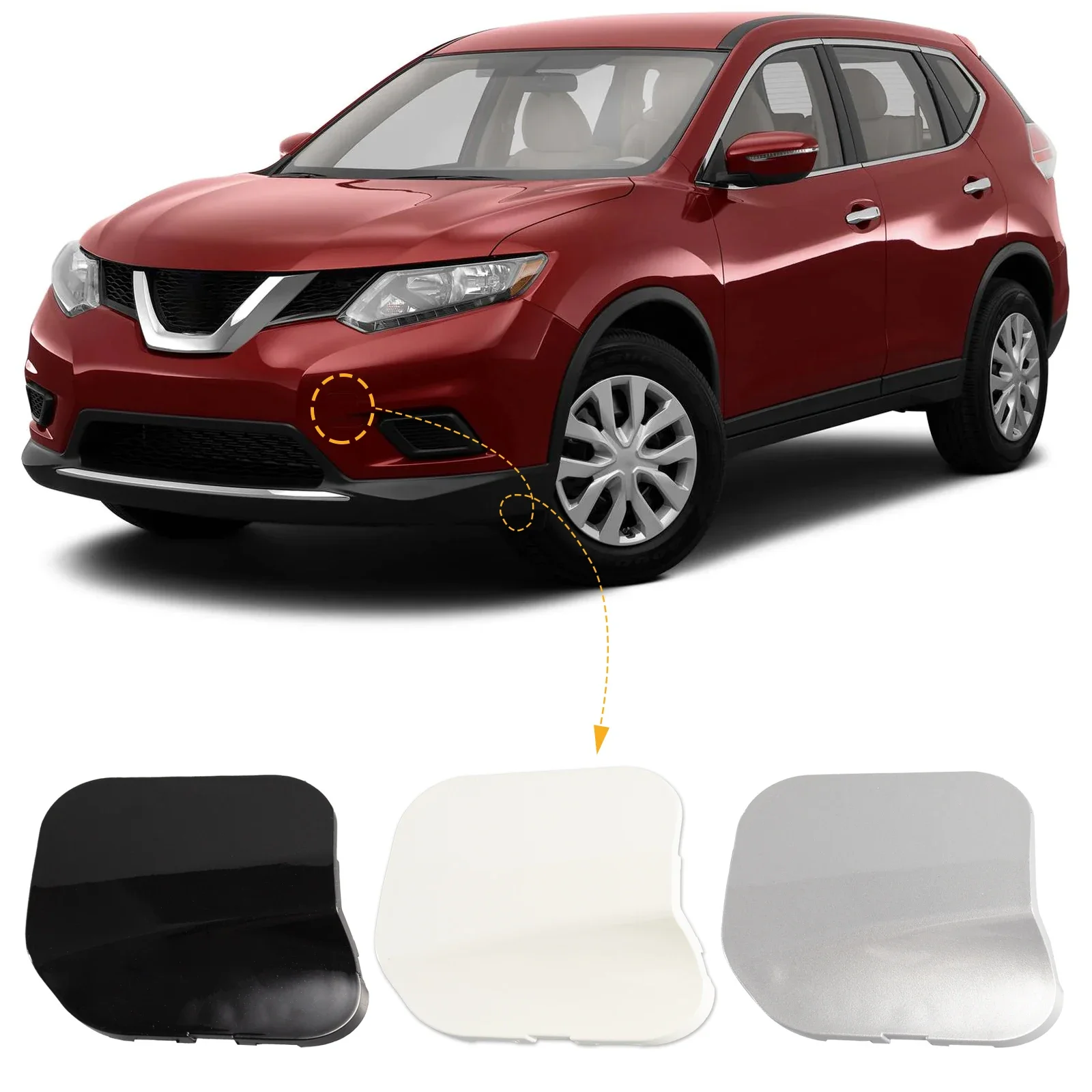 

Front Bumper Tow Hook Cap Towing Eye Cover For Nissan X-Trail T32 Rogue 2014-2016 622A0-4CL0A 622A0-4BA1A Car Accessories