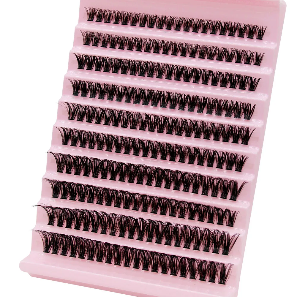 Super Mazzo 200 pz Maga Volume 60D Estensione Ciglia Cluster Ciglia Fascino Stile Strumento di Trucco Ciglia Finte Volume Russo