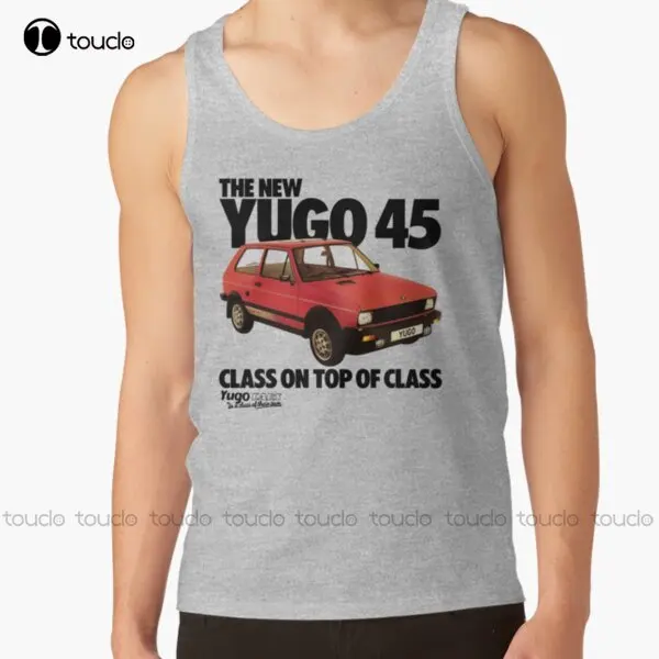 Yugo 45 samochód Zastava Yugo jugosławii klasyczny T-Shirt niestandardowy Aldult nastolatek Unisex cyfrowy koszulka z nadrukami koszule