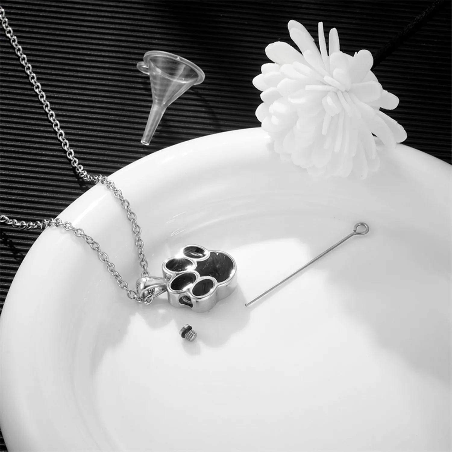 Cremation Necklace - Stainless Steel Ashes Pendant for Human Ash, Memorial Urn Jewelry Keepsake