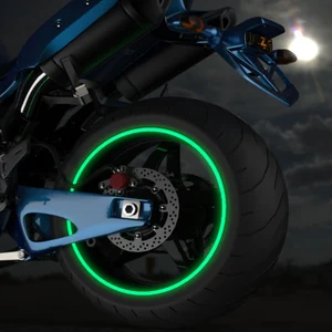 دراجة نارية عجلة الإطارات عاكس ملصق ، ماء عجلة حافة الشريط شريط ، تصميم السيارة ، اكسسوارات الديكور دراجة نارية ، 17 أفضل 8 مبيعات مستعملة 18 رينز - رقم 1