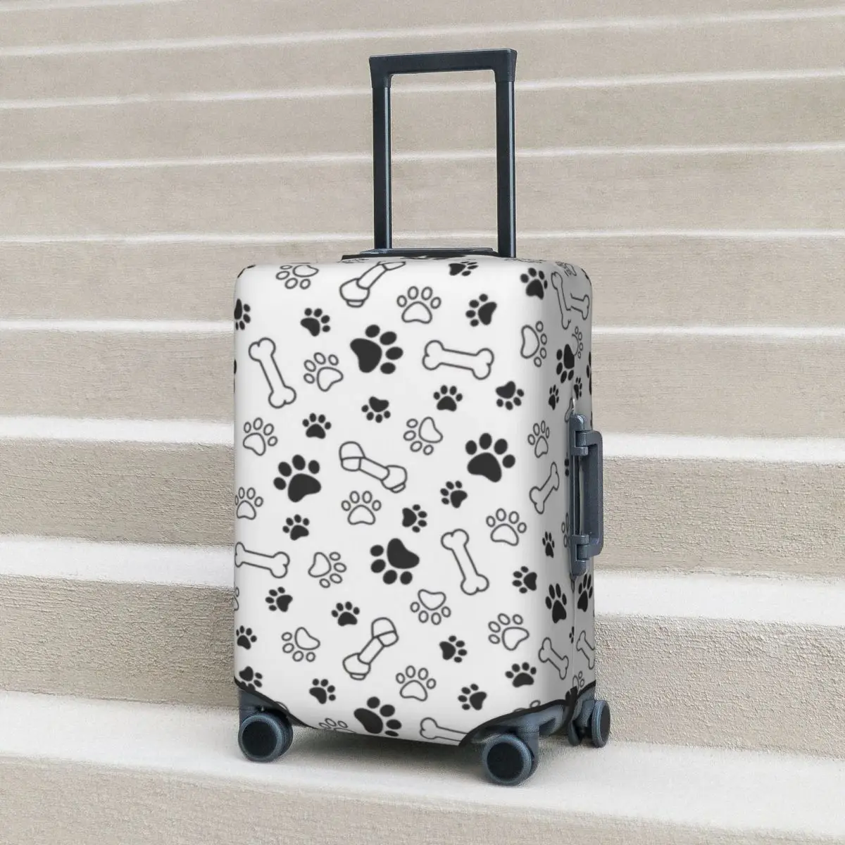 

Animal Paw Bone Suitcase Cover Funny Cartoon Travel Protector Holiday Elastic Luggage Case