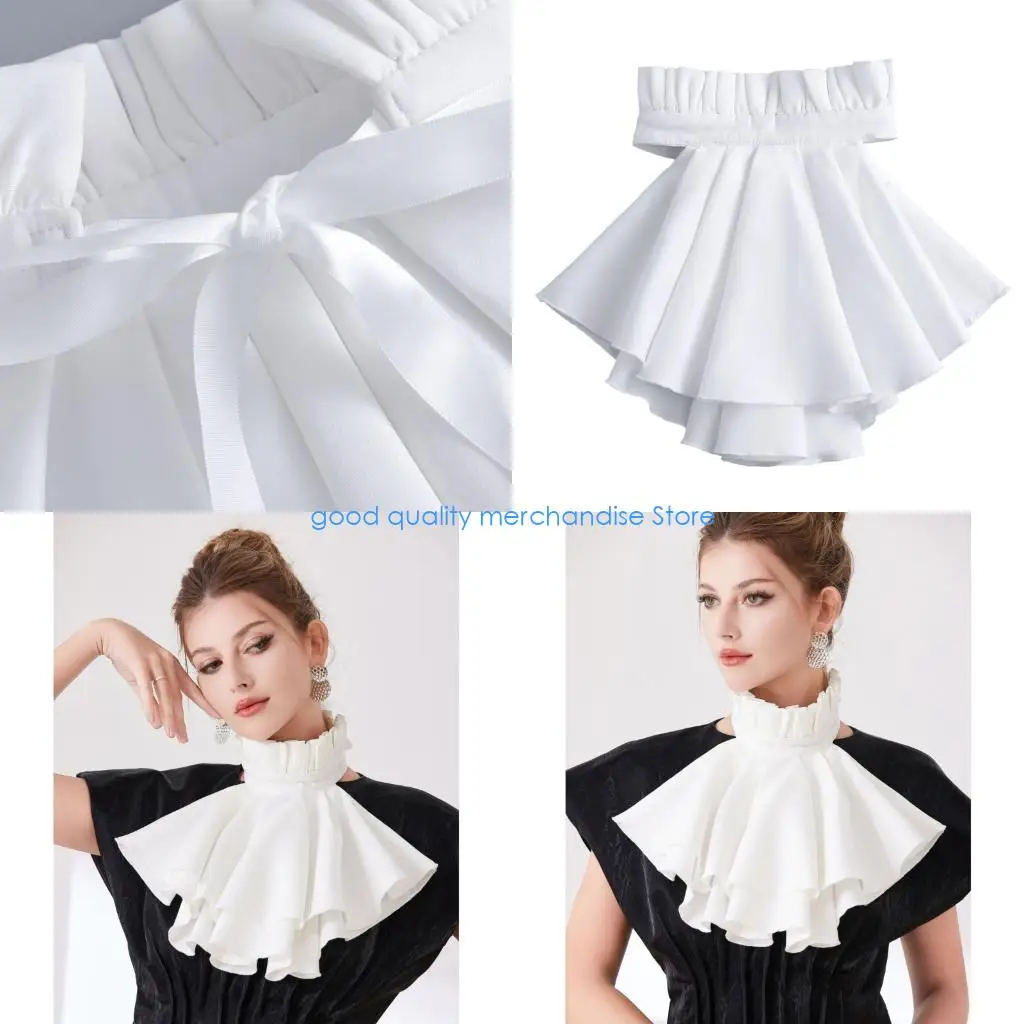 y5jd-feminine-false-neckline-accessory-soft-cotton-flouncing-trimmed-outfit-enhancer