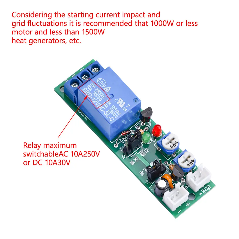 JK11 Adjustable Cycle Timer Delay On/Off Switch  Relay DC 5V 12V 24V 0 -24 Hours Timer Delay Relay Module Electronic Component image 6