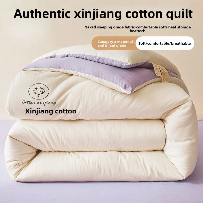 Xinjiang Cotton Thick Winter Quilt Dormitory Single Person Four Seasons Thick and Warm Winter Quilt Core Winter Thick Quilt
