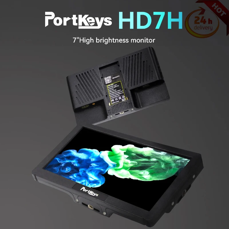 

Portkeys HD7H 7 Inch Camera Field Monitor High Brightness 1000nits HDMI-compatible Full HD Display DSLR Video Monitor