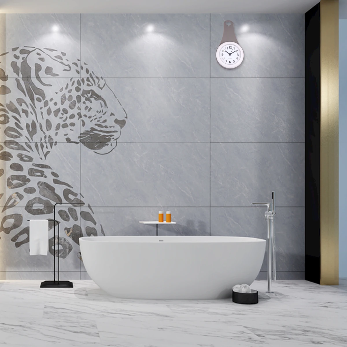 

Waterproof Silent Suction Mount For Digital Timer Bathroom Shower Room Bathroom Decoration Mute Clock Timer Wall Clock