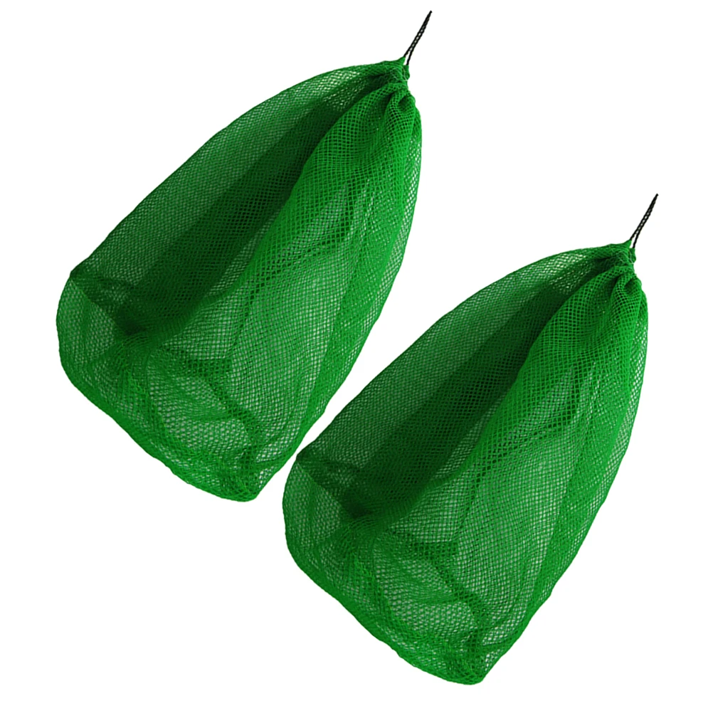 

2pcs Fishing Bag Drawstring Portable Catcher Net Folding Fish Storage Bag Nylon Mesh Fishing Supplies Accessories