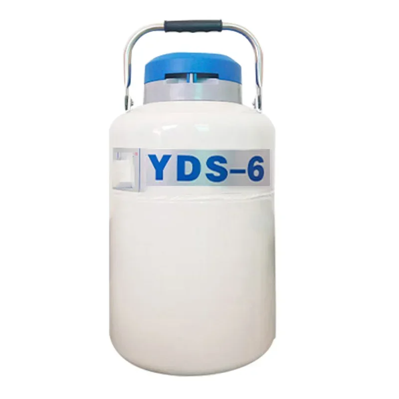 

YDS-6 Storage Type Cryogenic Liquid Nitrogen Tank 6L Sealed Leak-Proof Aluminum Liquid Nitrogen Tank Liquid Nitrogen Container