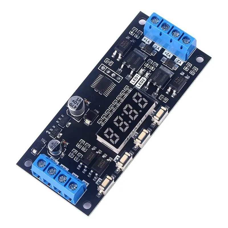 MLGB-MOS LED Digital Time Delay Relay Trigger DC 12V 24V Dual Way High Power Switch Circuit Board Timing Control Module