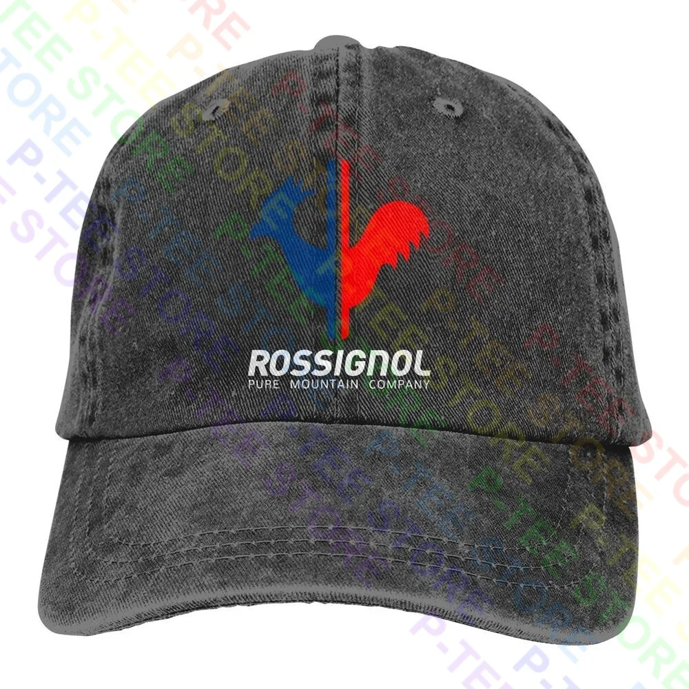 Rossignol Ski Logo R Pure Mountain Company Washed Denim Baseball Cap Trucker Hats Best Hot Deals