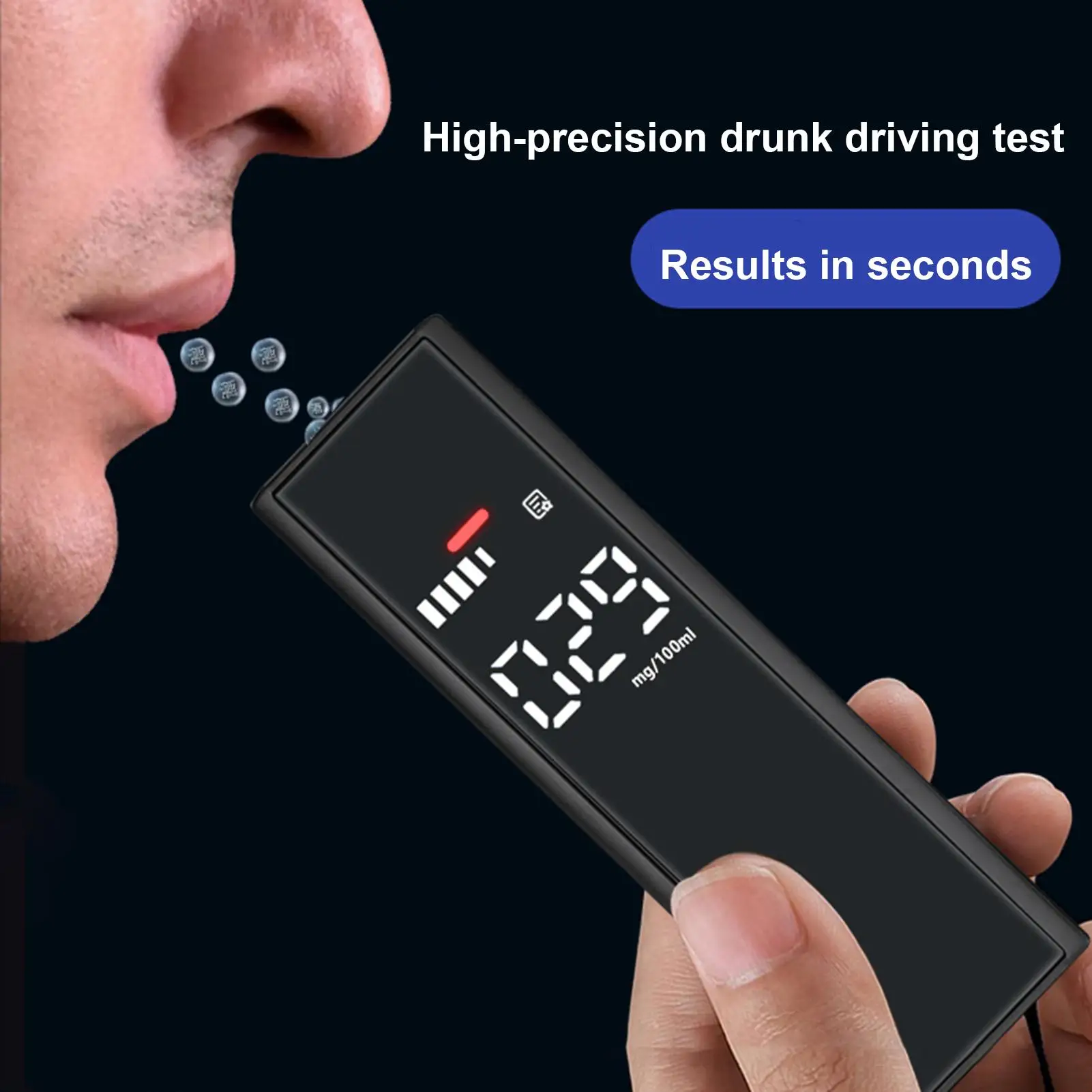 Breathalyzers For Alcohol Portable Professional Precision Digital Home Breathalyzer Alcohol Tester For Addiction Support Drunk