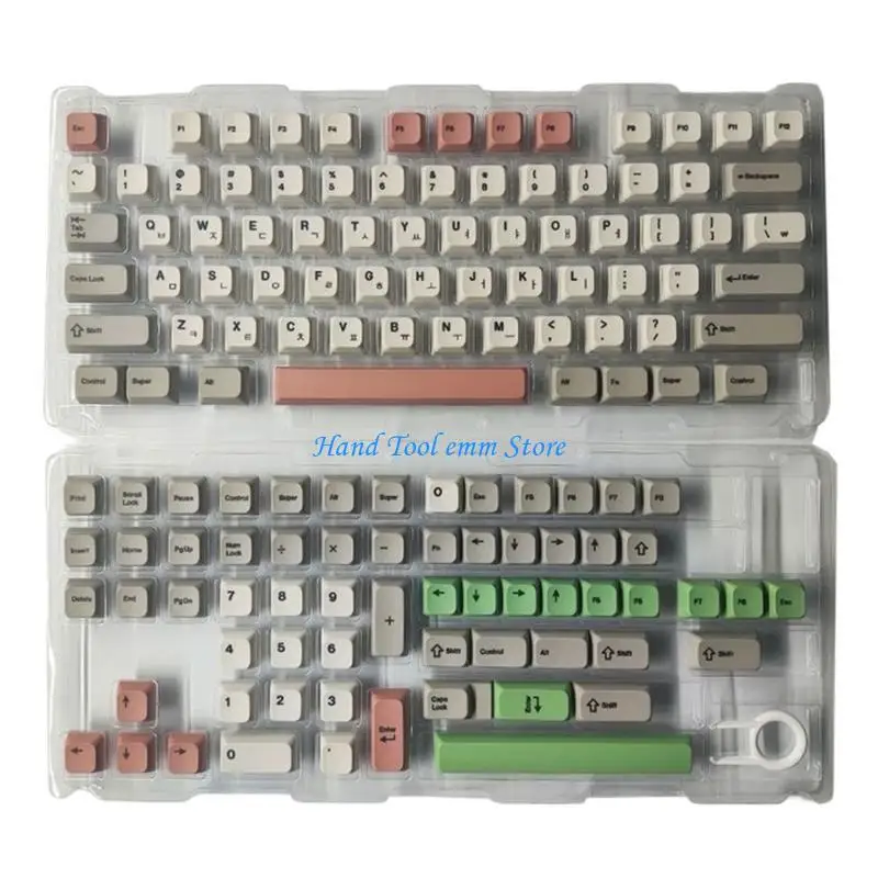 H37F 138 9009 Retro PBT Keycaps XDA Profile Dye Keycap للوحة المفاتيح الميكانيكية