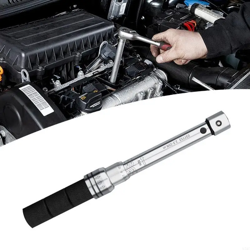 

L74C Interchangeable Head Type Adjustment Torque Wrench with Metal Handle Torque Wrench Spanners for Mechanical Repair