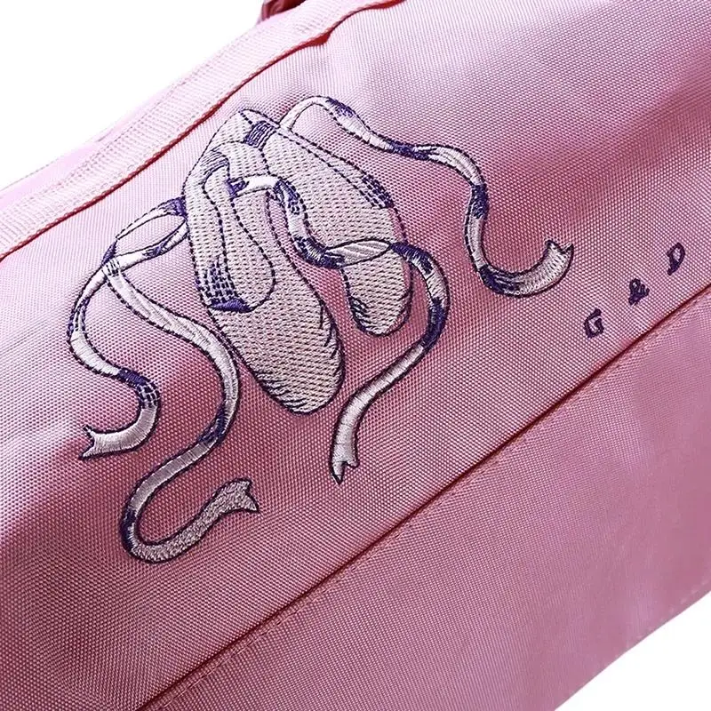 Practical Bag for Girls Ballerina Pink Lace Duffel Ballet Class Crossbody Name Embroidery Handbag Shoulder Bags