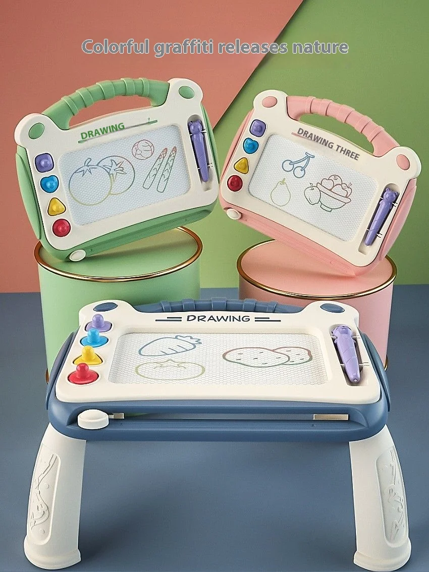 لوحة رسم للأطفال لوحة كتابة مغناطيسية للأطفال بعمر 1-3 سنوات لوحة جرافيتي للأطفال قابلة للمسح ألعاب رسم منزلية مغناطيسية #3