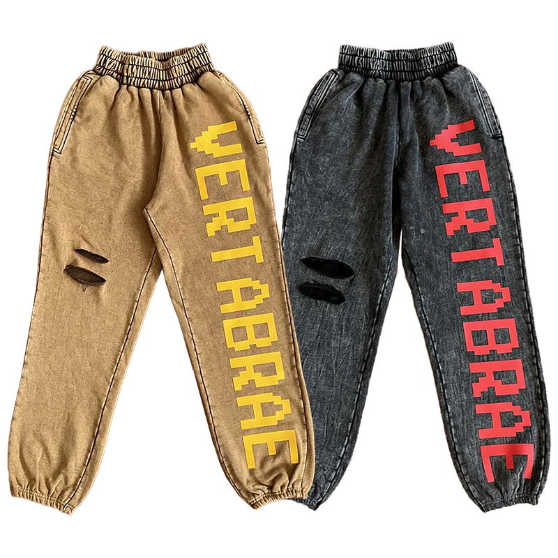 

Vertabrae Sweatpants Casual Hole Punching Print Men's Women's Long Pants Straight Leg Cotton Sports Sle Everyday Trousers