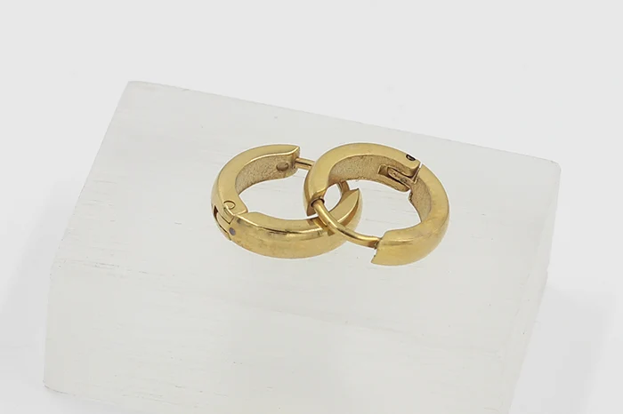 12 Paar trendige, schlichte, silberfarbene Creolen, minimalistische Ohrringe, runde Ohrstecker aus Edelstahl für Damen/Herren, modischer Schmuck für Partys. – Detail 7