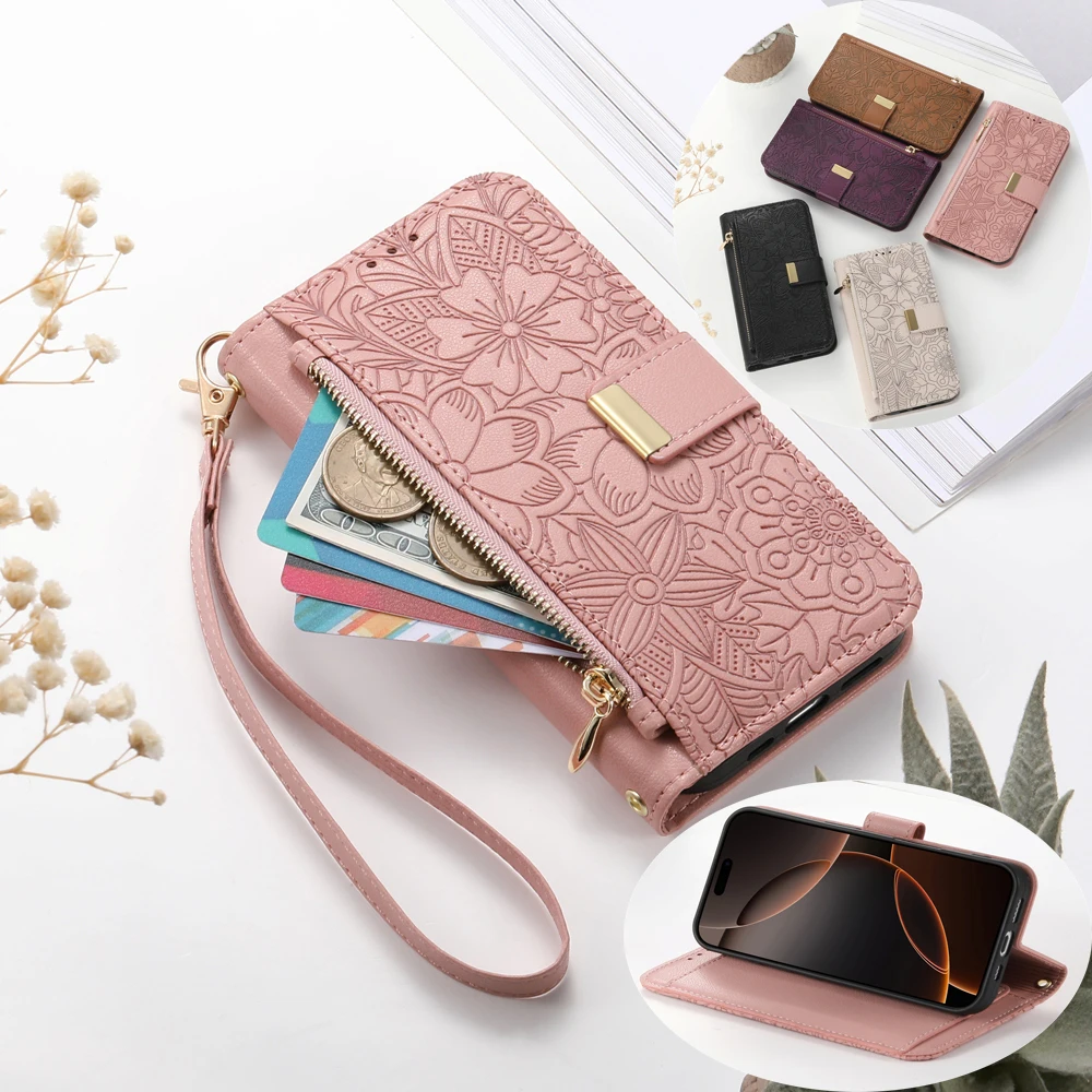 

Leather Flip Phone Cover For Samsung Galaxy S25 S24 XCover7 Pro F55 M55 M33 F16 M15 F06 M06 A15 A16 A17 A22 A36 A35 A34 A33 A32